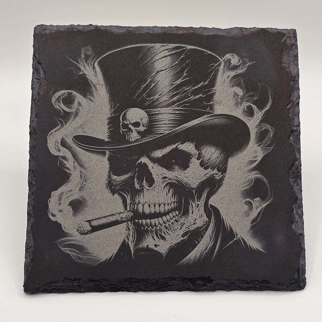 Skull With Top Hat And Cigar 2