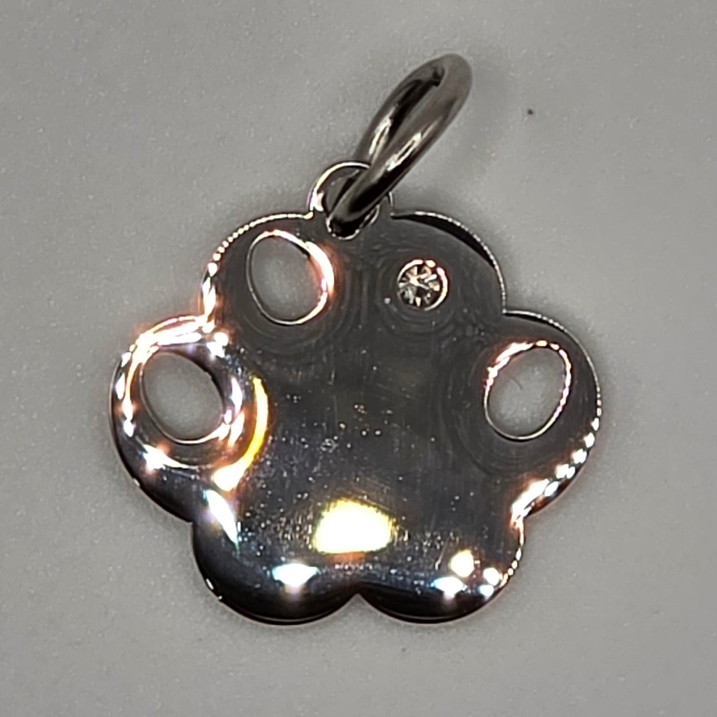 Paw Charm Tag with Crystal
