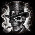 Skull With Top Hat And Cigar 2