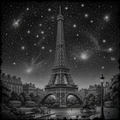 Eiffel Tower Under the Stars 3