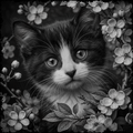 Cat, Petals & Paws
