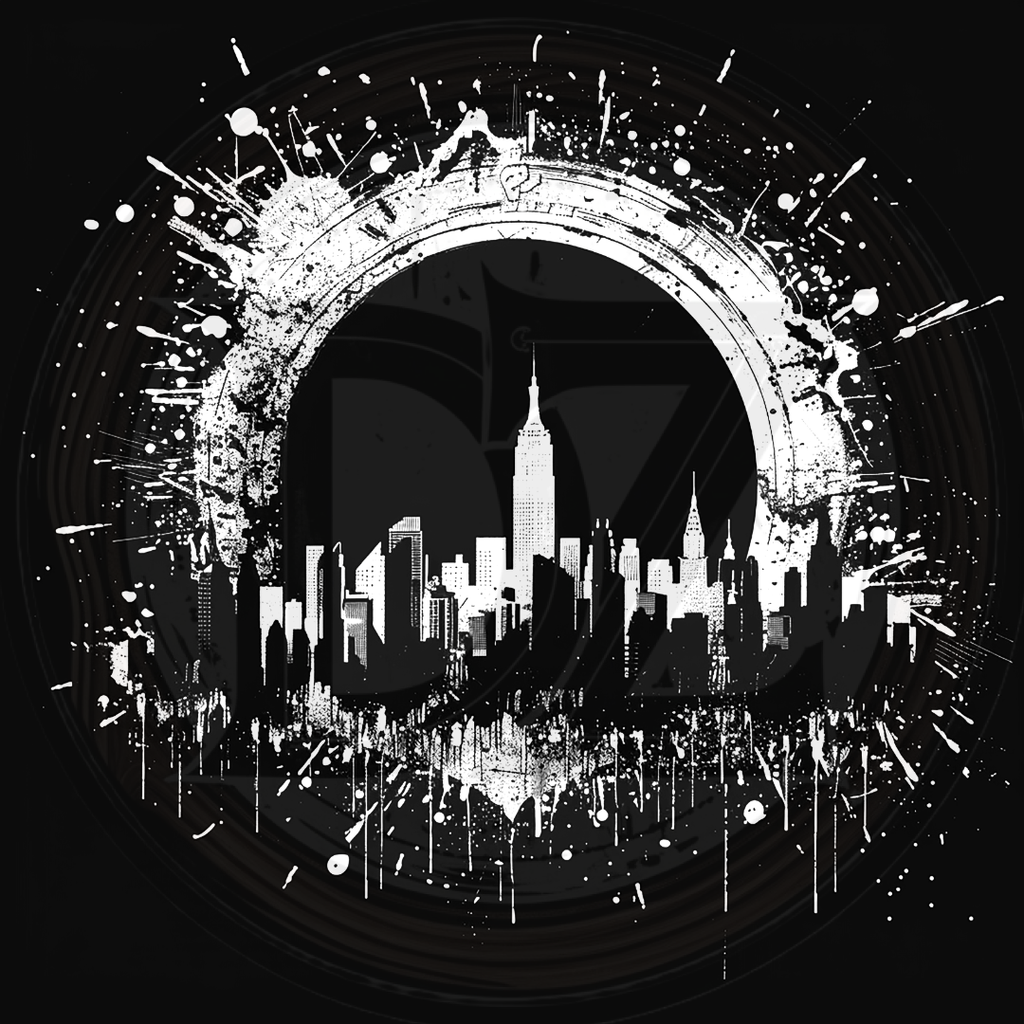 City, NYC Skyline Silhouette 3