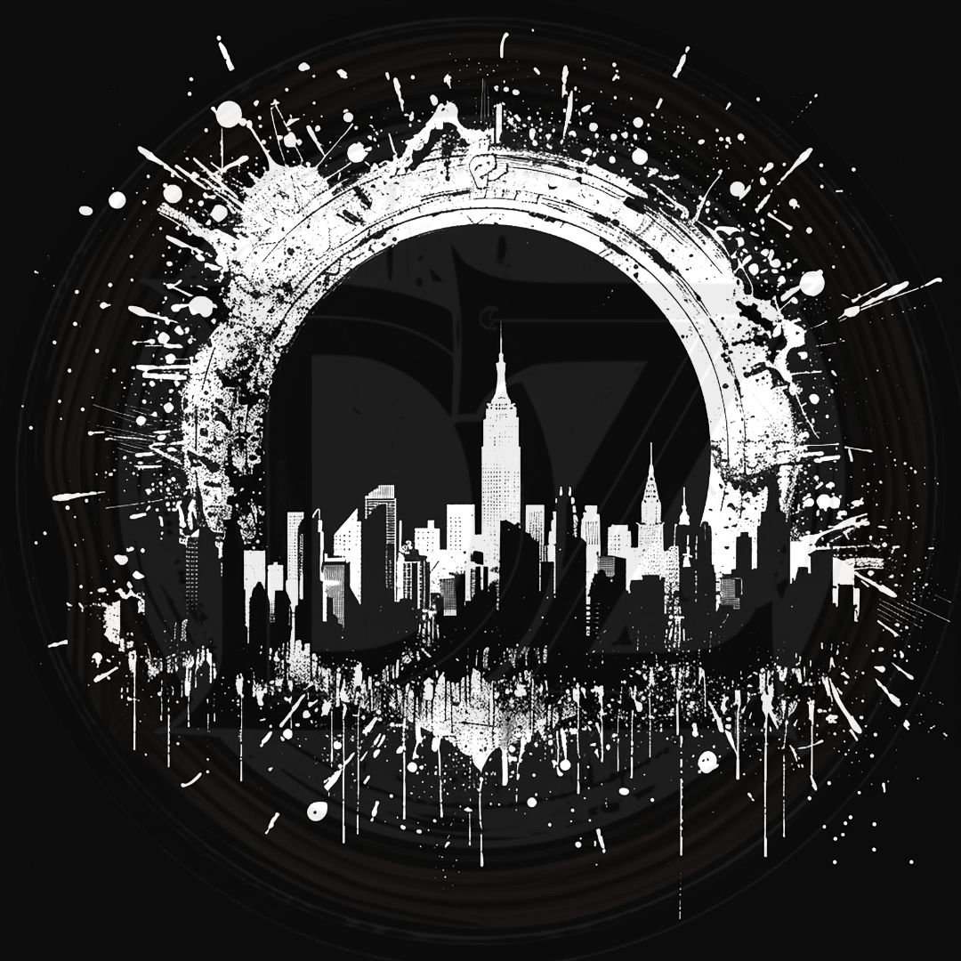City, NYC Skyline Silhouette 3