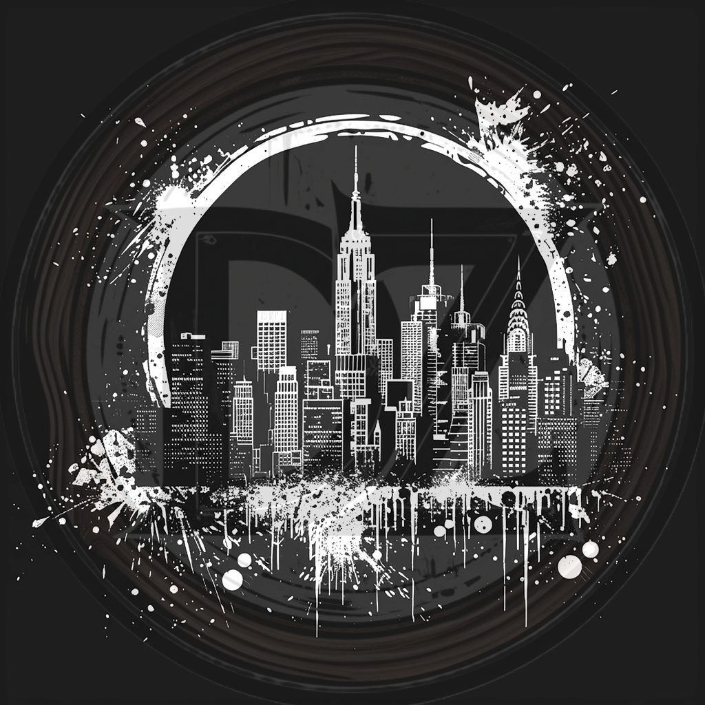 City, NYC Skyline Silhouette 4