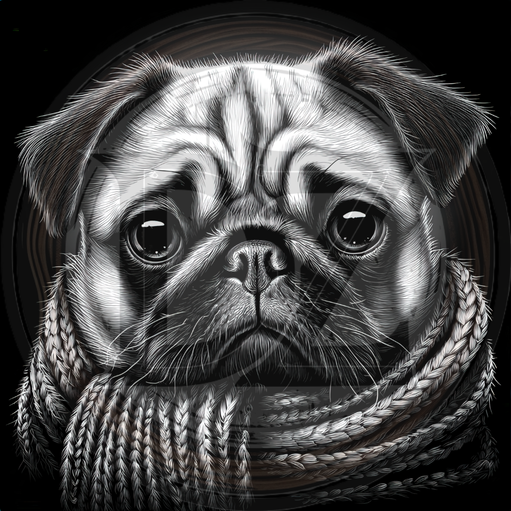 Dog, Snug as a Pug in a Rug