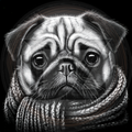 Dog, Snug as a Pug in a Rug