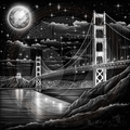 Golden Gate Starry Night 2