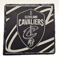 Slate coaster with Cleveland Cavaliers logo on a white background